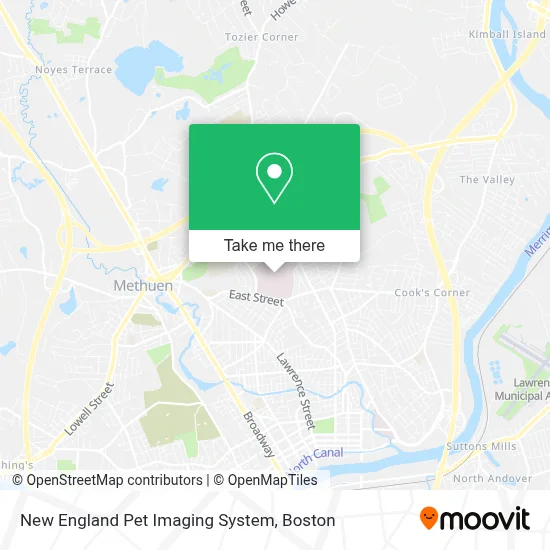 New England Pet Imaging System map