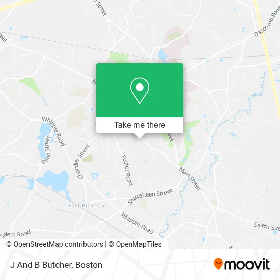 J And B Butcher map