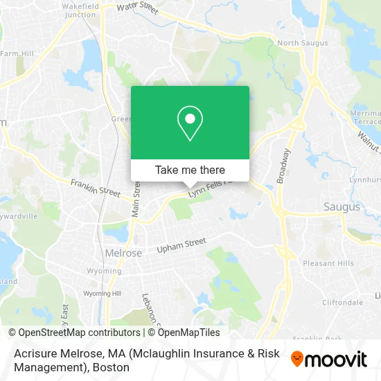 Acrisure Melrose, MA (Mclaughlin Insurance & Risk Management) map