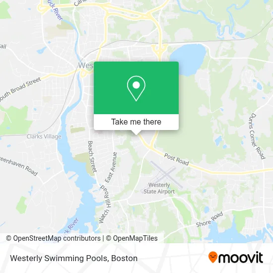 Westerly Swimming Pools map