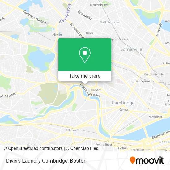 Divers Laundry Cambridge map