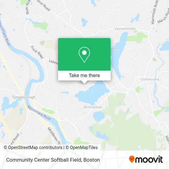 Community Center Softball Field map