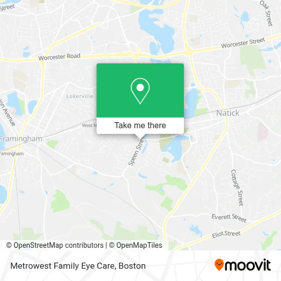 Metrowest Family Eye Care map
