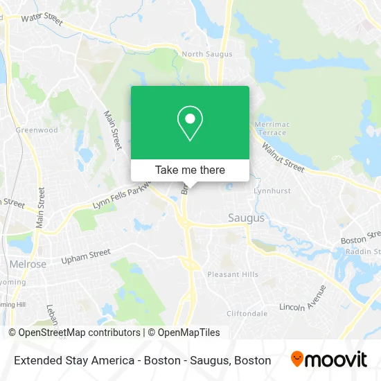 Extended Stay America - Boston - Saugus map