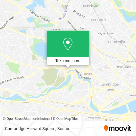 Cambridge Harvard Square map