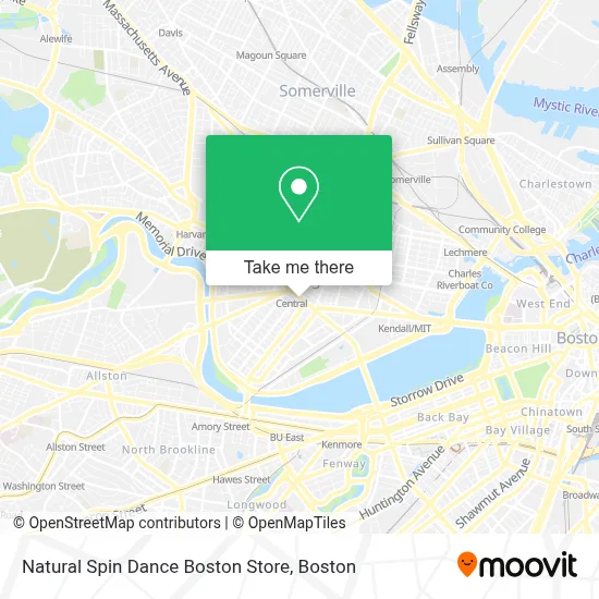 Natural Spin Dance Boston Store map