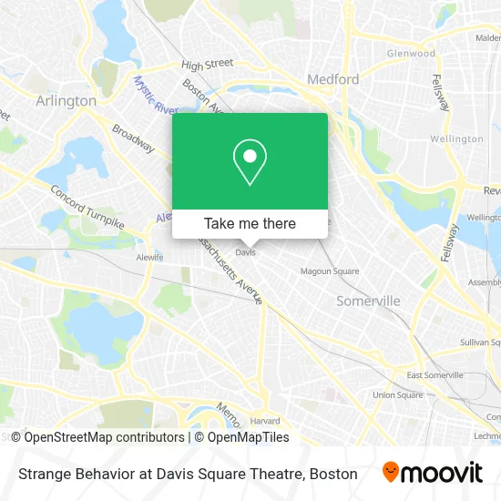 Strange Behavior at Davis Square Theatre map