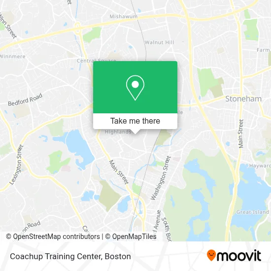 Coachup Training Center map