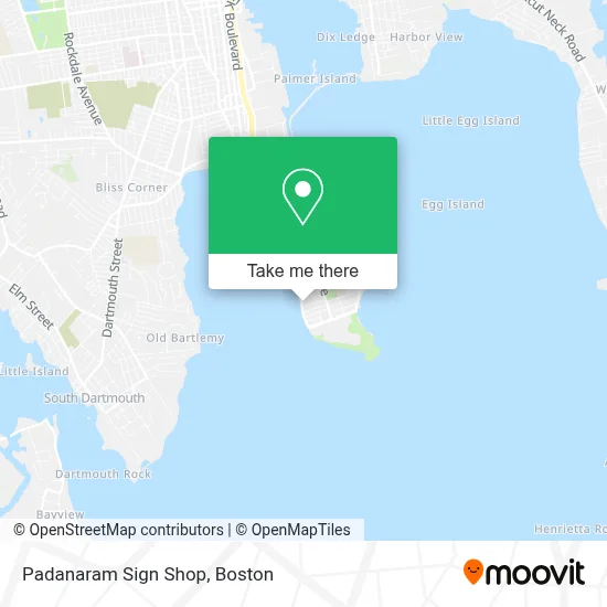 Padanaram Sign Shop map