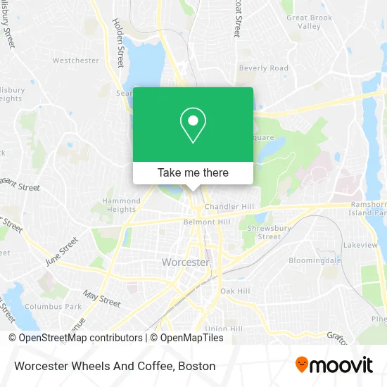 Worcester Wheels And Coffee map