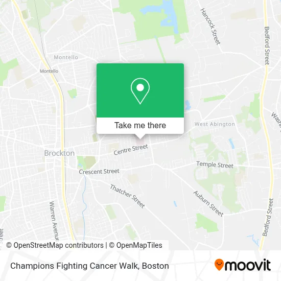 Champions Fighting Cancer Walk map