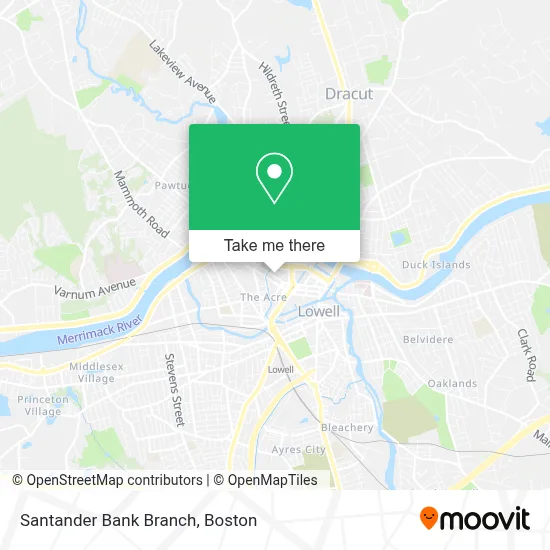 Santander Bank Branch map