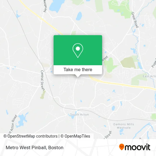 Metro West Pinball map
