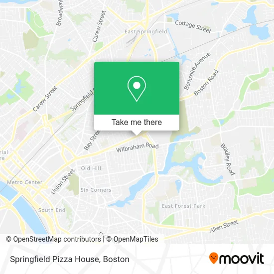 Springfield Pizza House map