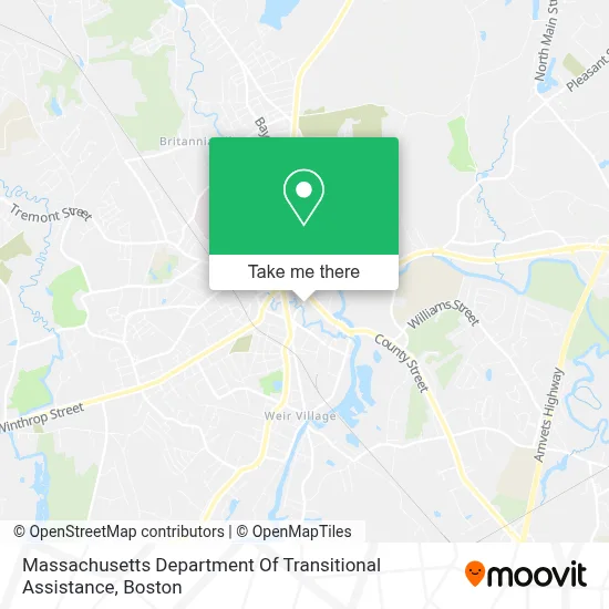 Massachusetts Department Of Transitional Assistance map