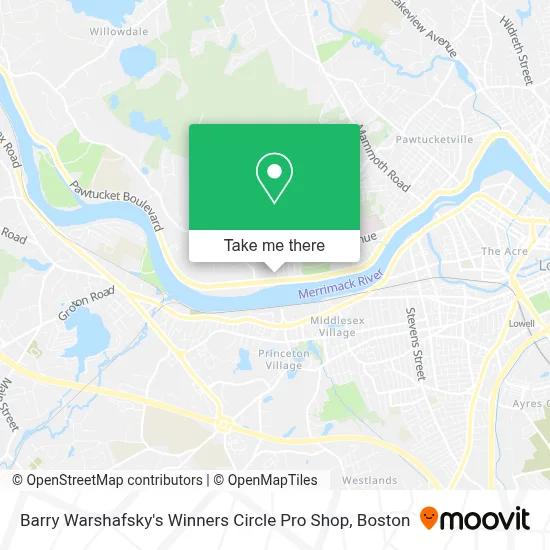 Barry Warshafsky's Winners Circle Pro Shop map