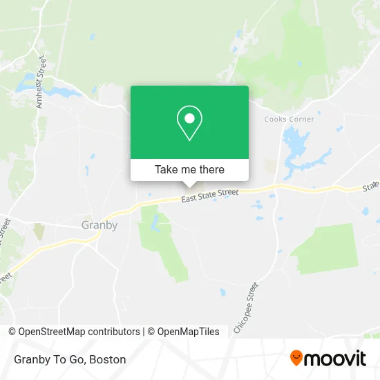 Granby To Go map