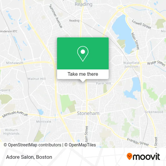 Adore Salon map