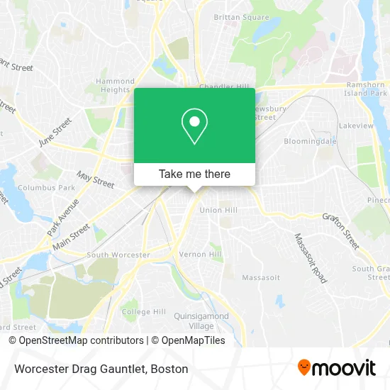 Worcester Drag Gauntlet map