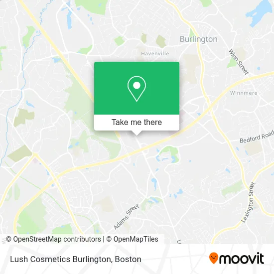 Lush Cosmetics Burlington map