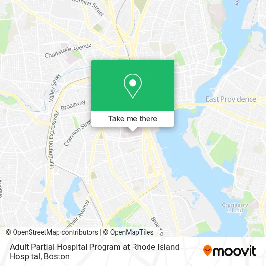Adult Partial Hospital Program at Rhode Island Hospital map
