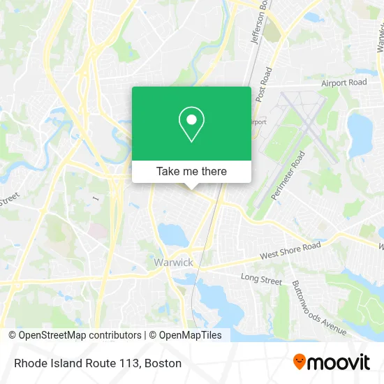 Rhode Island Route 113 map