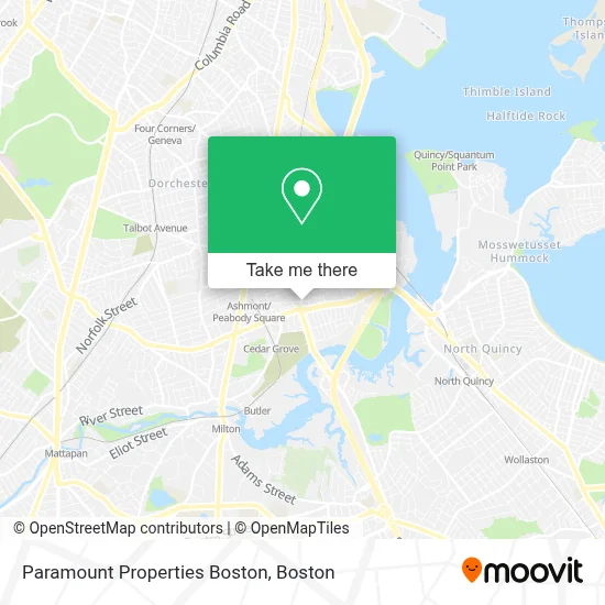 Paramount Properties Boston map