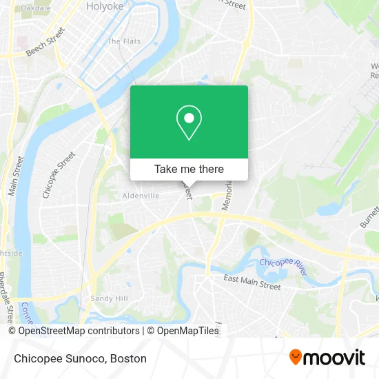 Chicopee Sunoco map