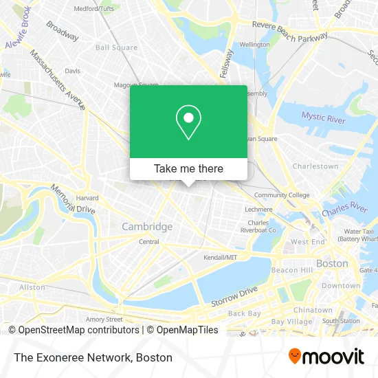 The Exoneree Network map