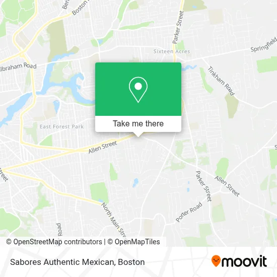 Sabores Authentic Mexican map