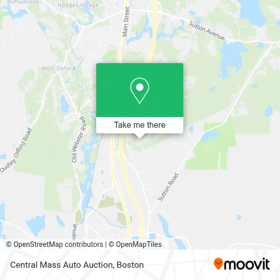 Central Mass Auto Auction map