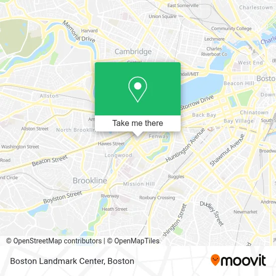 Boston Landmark Center map