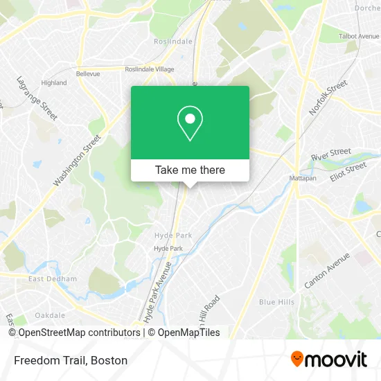 Freedom Trail map