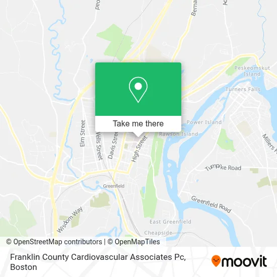 Franklin County Cardiovascular Associates Pc map