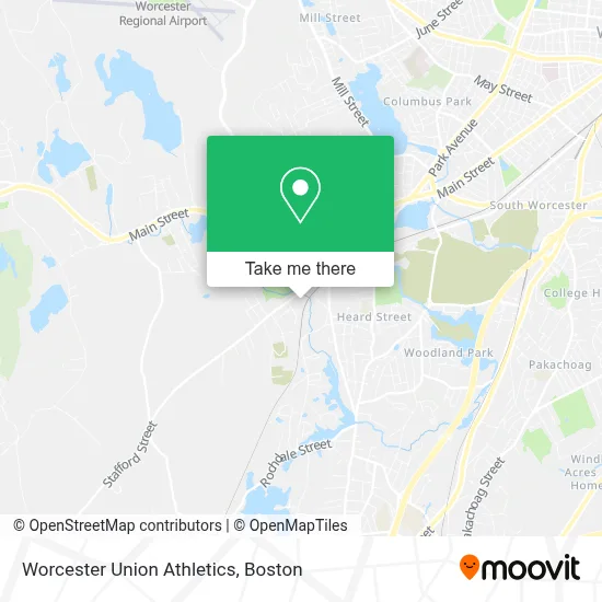 Worcester Union Athletics map
