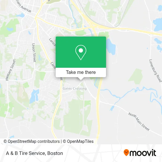 A & B Tire Service map
