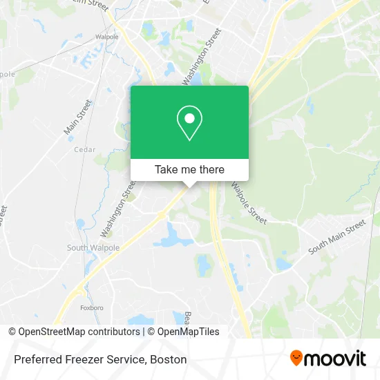 Preferred Freezer Service map