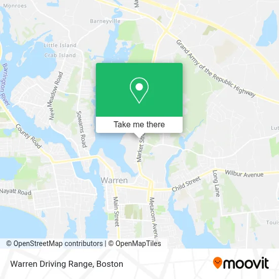 Warren Driving Range map