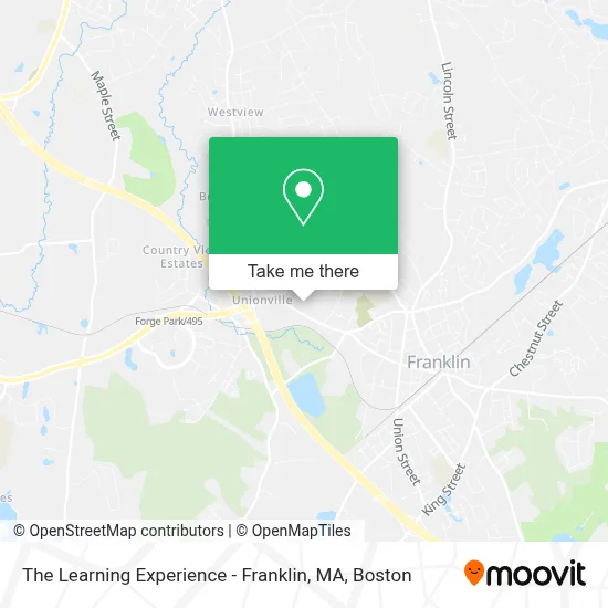 The Learning Experience - Franklin, MA map