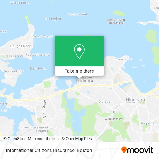International Citizens Insurance map