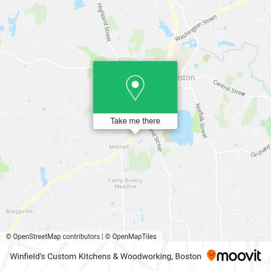 Winfield's Custom Kitchens & Woodworking map