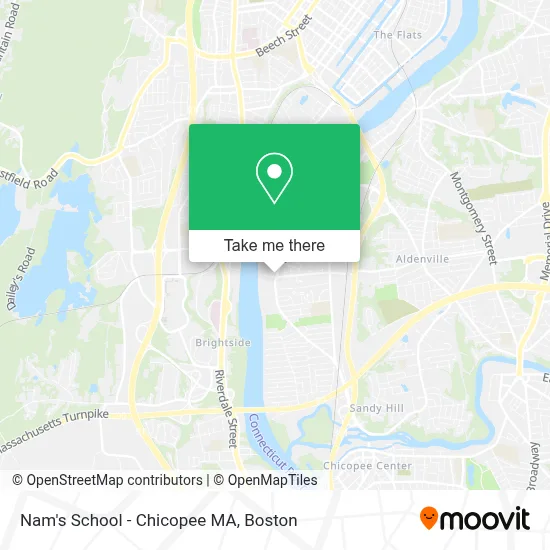 Nam's School - Chicopee MA map