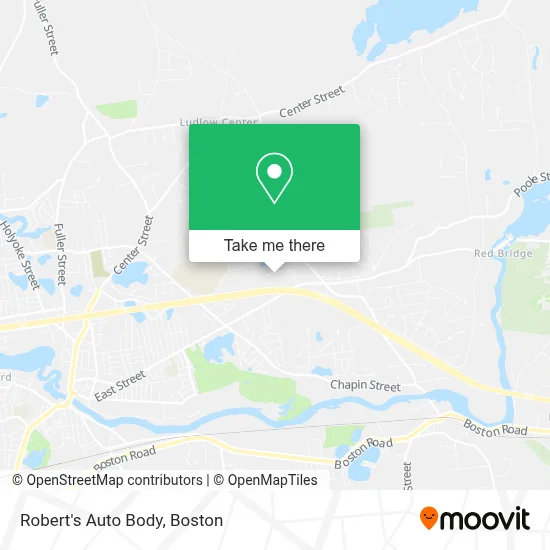 Robert's Auto Body map