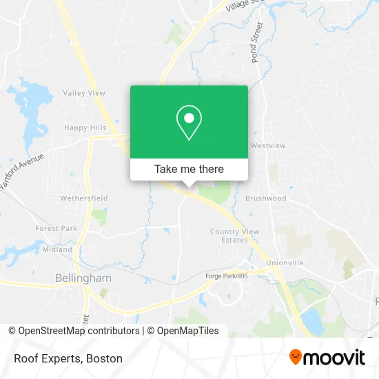 Roof Experts map