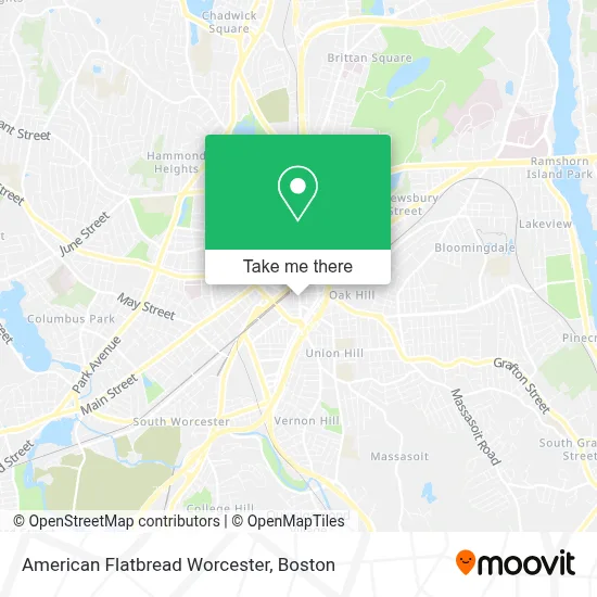 American Flatbread Worcester map