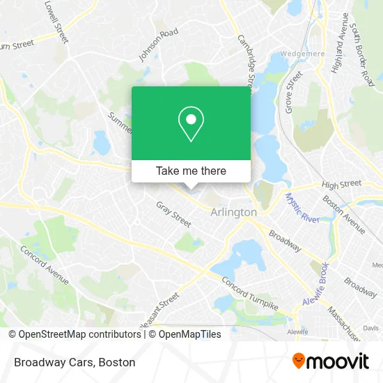Broadway Cars map