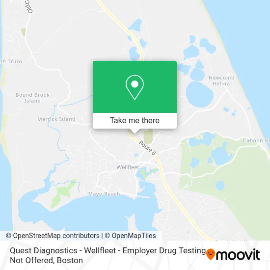 Quest Diagnostics - Wellfleet - Employer Drug Testing Not Offered map