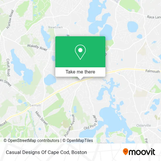 Casual Designs Of Cape Cod map