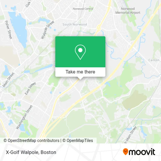 X-Golf Walpole map