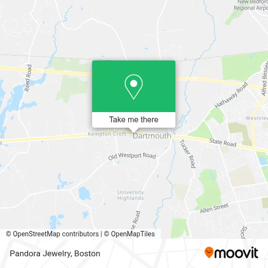 Pandora Jewelry map